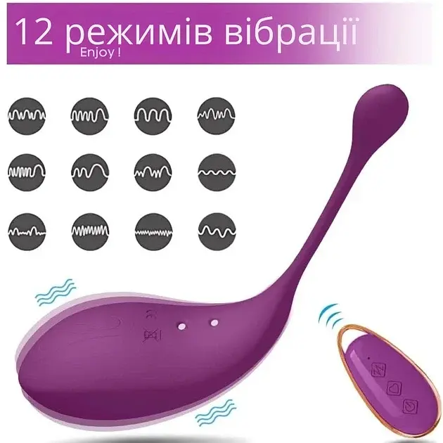 Виброяйцо I’MCUM LoveDrop Motion с пультом Фиолетовое (IM-KTD241) - фото 3