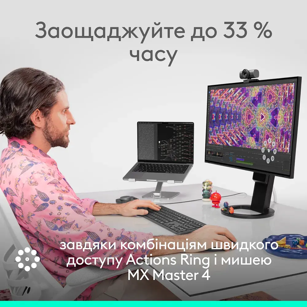 Миша Logitech MX Master 4 for Business Wireless/Bluetooth Graphite (910-007617) (7263938) - фото 2