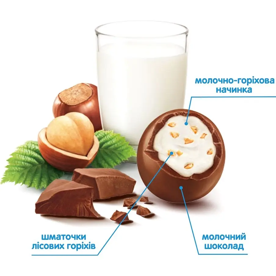 Цукерки Kinder Schoko-bons з молочно-горіховою начинкою, 125 г - фото 3