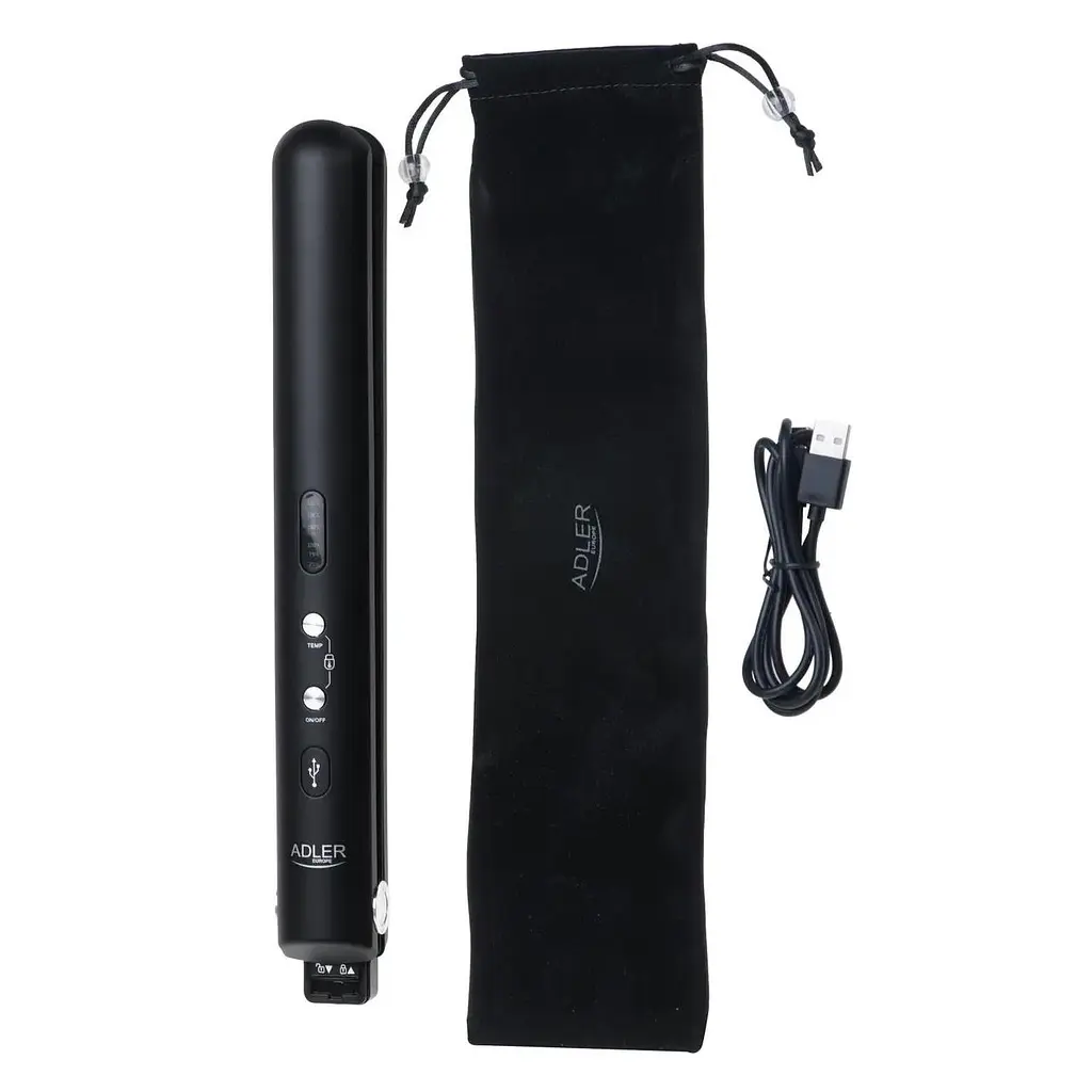 Беспроводной выпрямитель для волос Adler AD 2327 с USB-зарядкой черный - фото 6