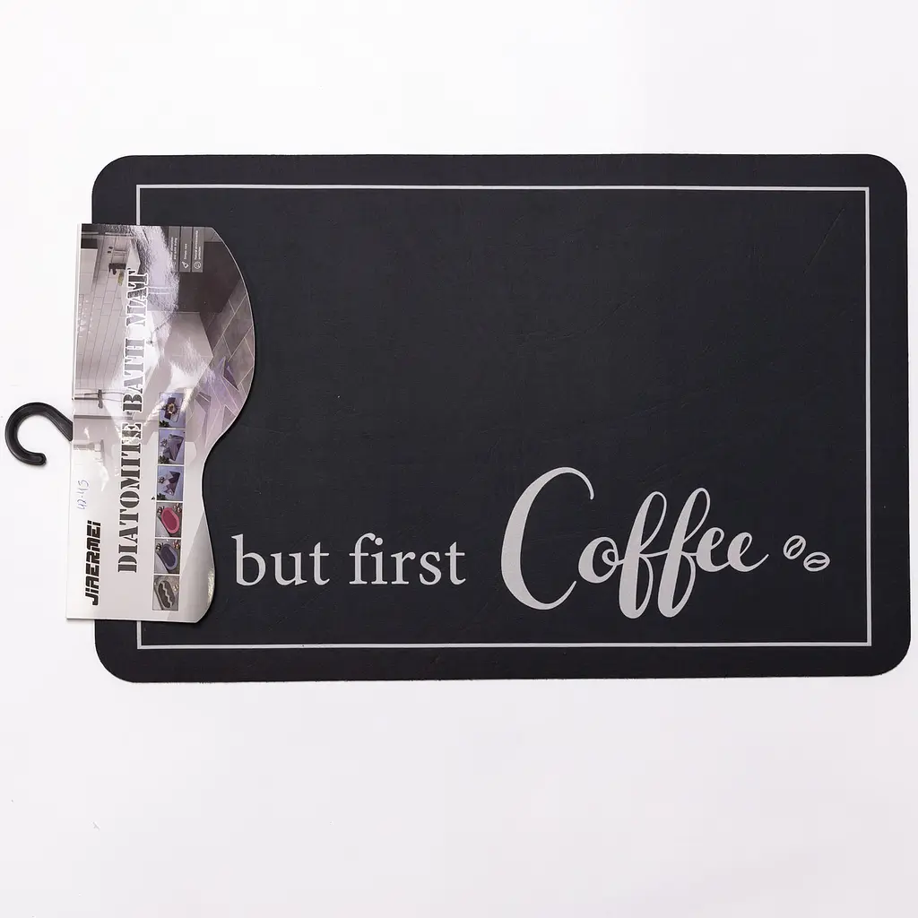 Коврик на кухню 3d коврик из диатомита для кухни безворсовый But first Coffe 38×58 (см) Коврик кухонный на пол в кухню Yiwu HP-42-43 - фото 3