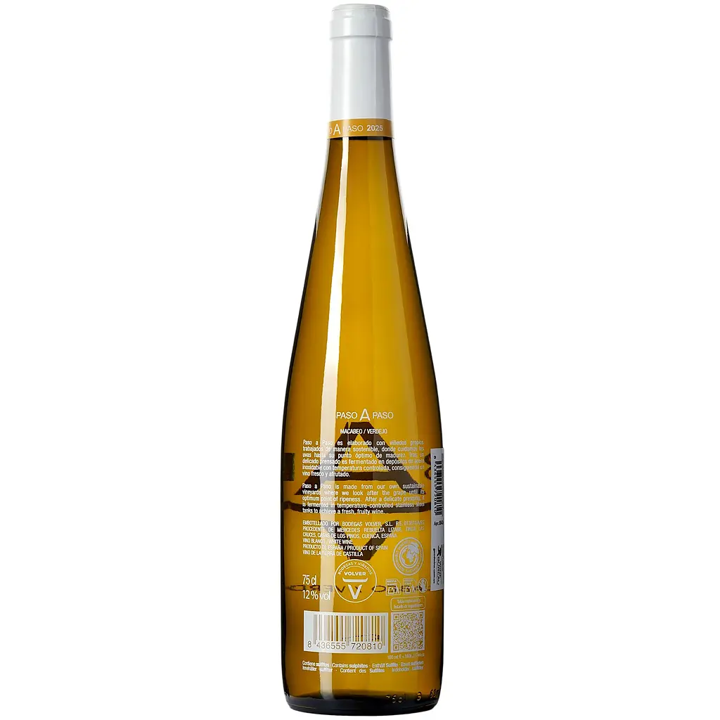 Вино Paso a Paso Macabeo Verdejo, біле, сухе, 12%, 0,75 л (8426) - фото 4