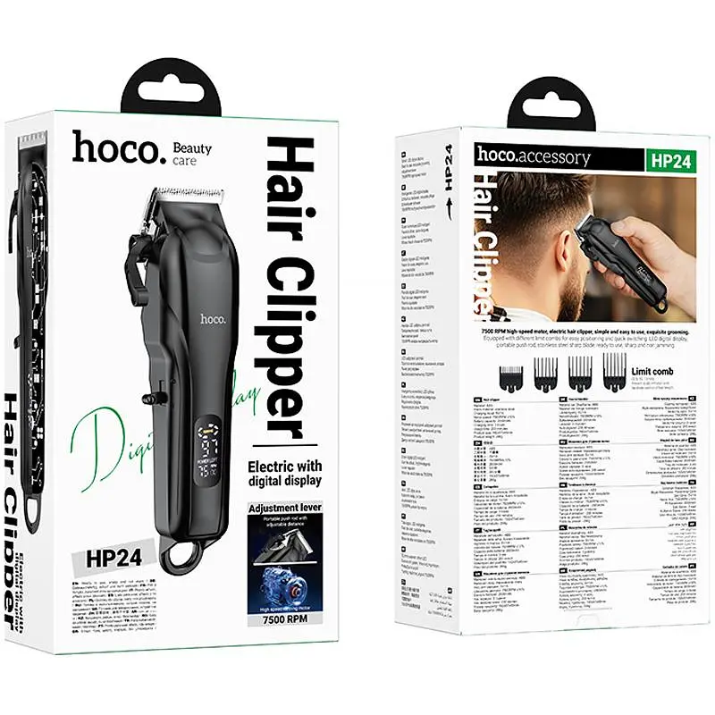 Машинка для стрижки волос Hoco HP24 Electric Barber Black - фото 2