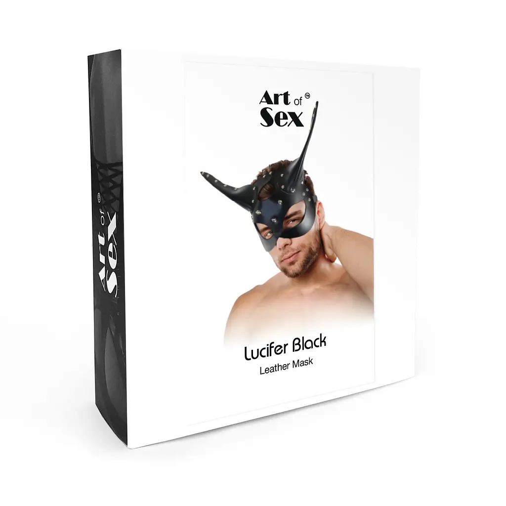 Шкіряна маска Art of Sex - Lucifer Black - фото 4