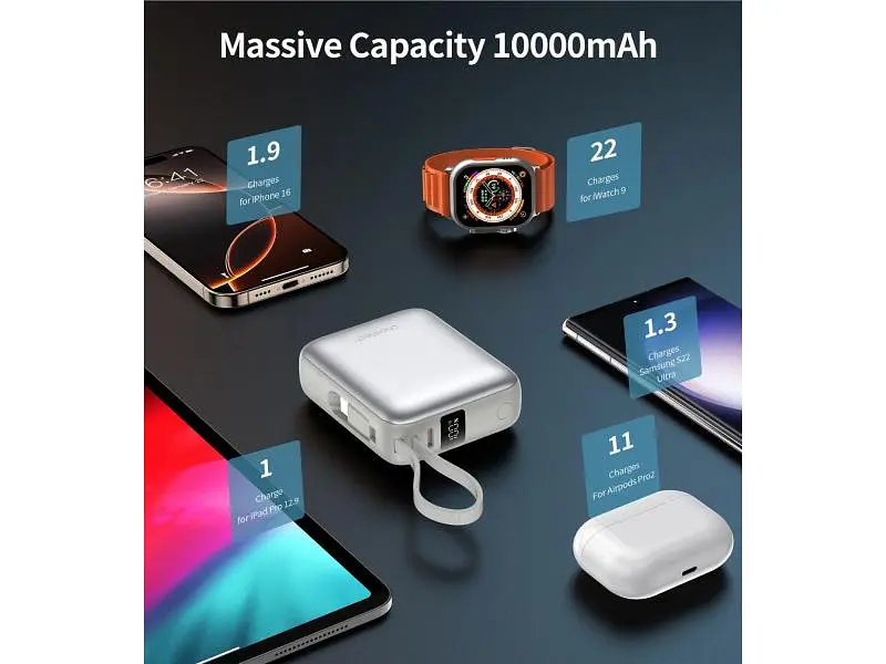 Зовнішній акумулятор (Power Bank) Choetech B832 10000mAh 35W Light Blue (B832-LBE) - фото 6