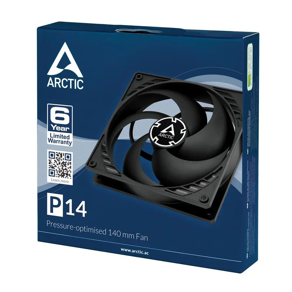 Корпусний вентилятор 140 мм Arctic P14 ACFAN00123A Black - фото 3