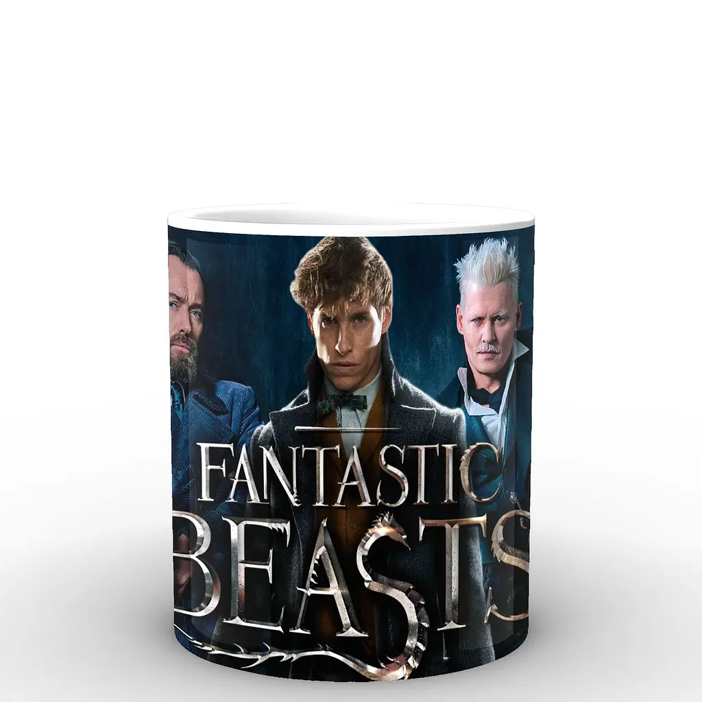Кухоль GeekLand Fantastic Beasts Фантастичні тварюки постер FB.02.010 330 мл білий - фото 3