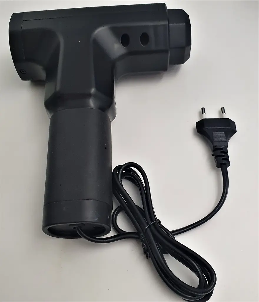 М'язовий масажер для тіла ручний 220V портативний 4 насадки Fascial Gun RF-709 чорний - фото 5