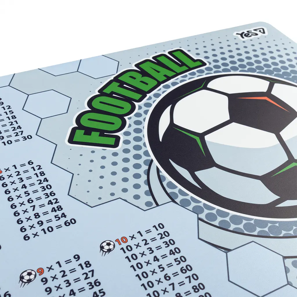 Підкладка для столу Yes Football Таблиця множення сіра (492377) - фото 2