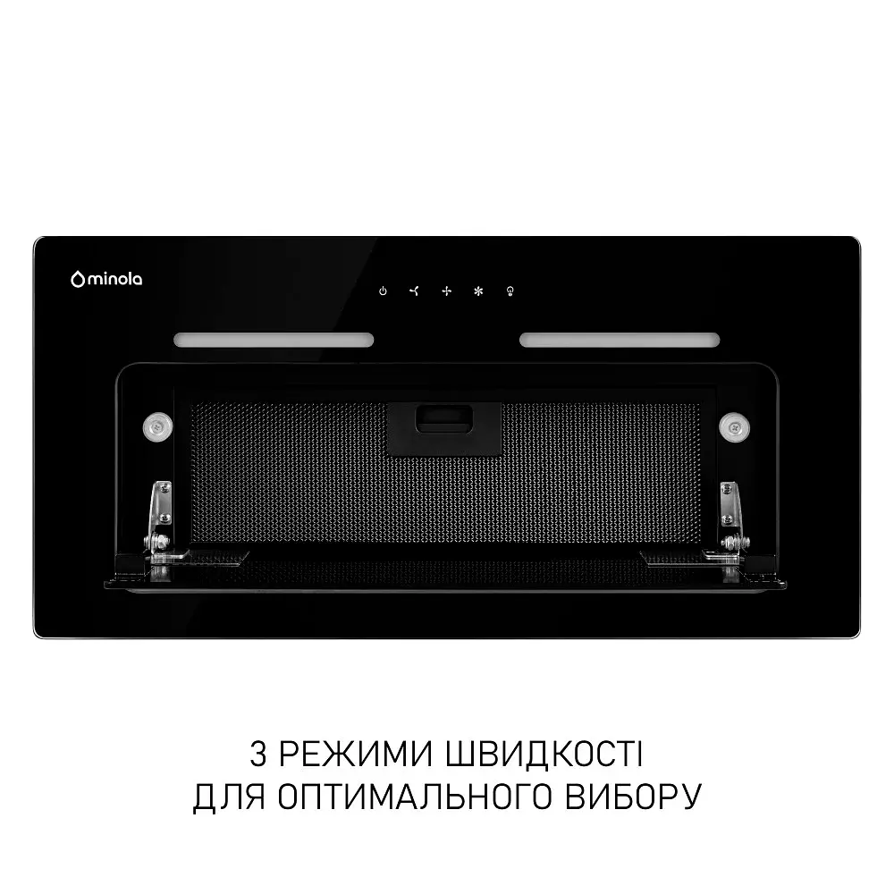 Витяжка повновбудована Minola HBI 6873 BL GLASS 1200 LED Line - фото 3