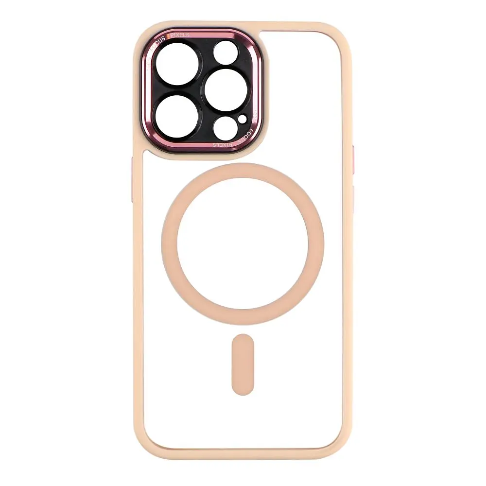 Чохол Creative TPU PC Metal Calais MagSafe Apple iPhone 13 Pro Pink