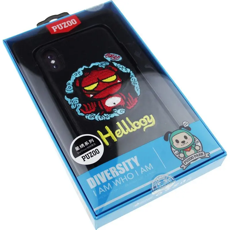 Чехол-накладка PUZOO TPU+TPU with stitchwork craft Star show iPhone X Black Hellboy - фото 2