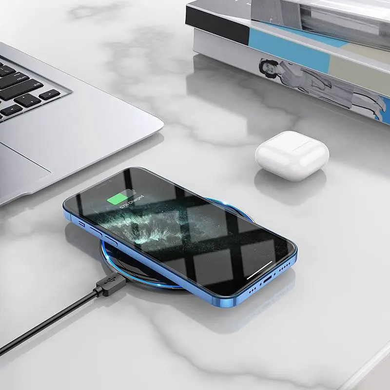 Бездротовий зарядний пристрій Hoco Easy Wireless Charger CW6 Pro Black [97878] - фото 2