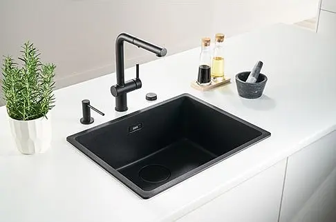 Смеситель для кухни Franke Active L Pull Out с вытяжным изливом (115.0653.382) Черный матовый - фото 7