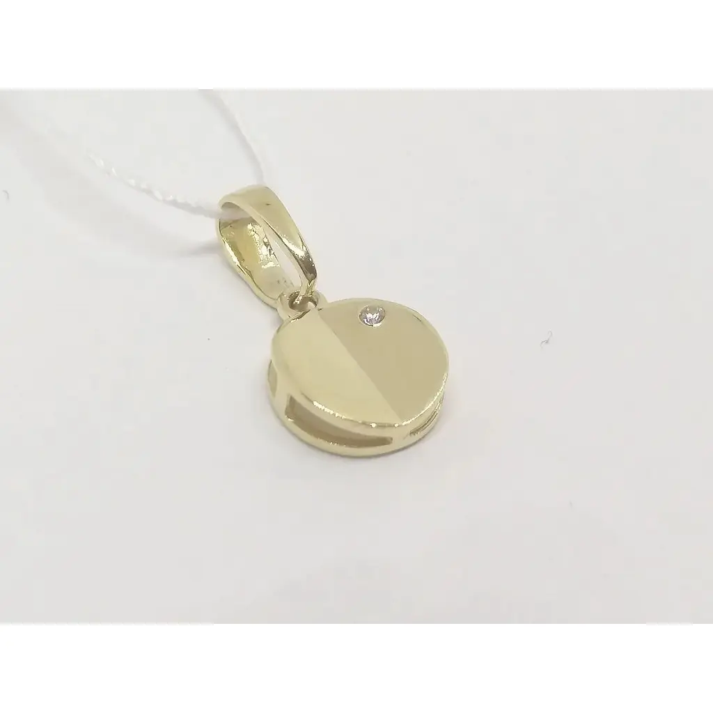 Золотая подвеска Столичная Ювелирная Фабрика с фианитом. 441061Ж - фото 3