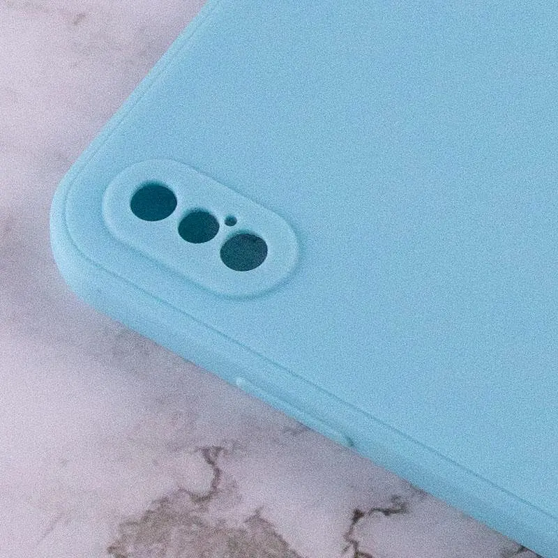 Силіконовий чохол Candy Full Camera для Apple iPhone XS Max (6.5) Бірюзовий / Turquoise - фото 3