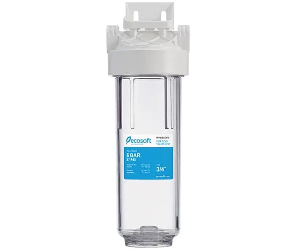 Ecosoft Cold 10, Екософт, Фільтр магістральний механічної очистки для холодної води, прозорий, 5 мкм, 3/4 - фото 2