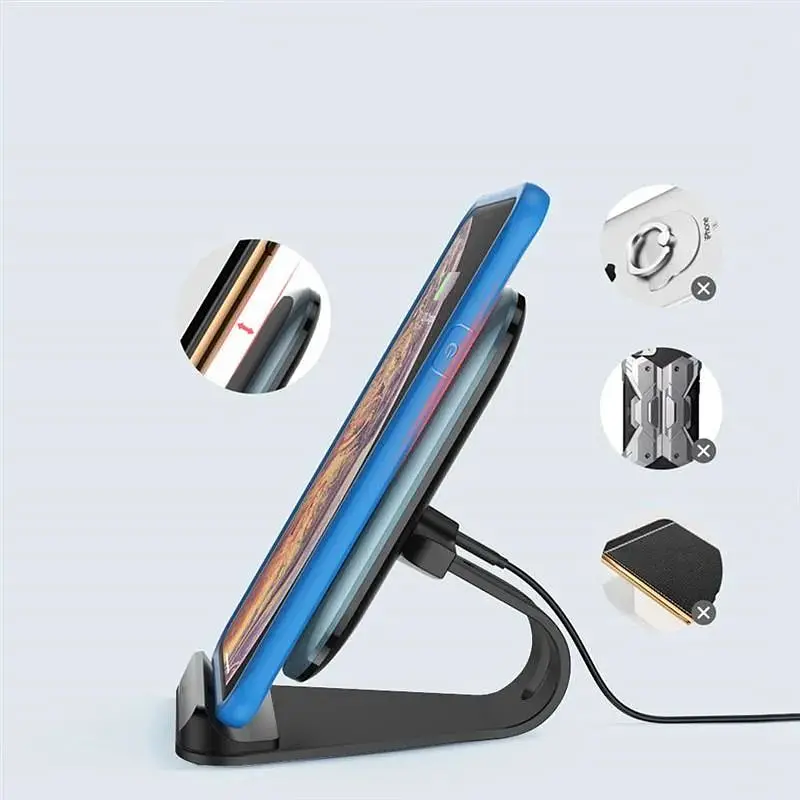 Бездротовий зарядний пристрій ColorWay Wireless Stand 10W Blue (CW-CHW30Q-BL) - фото 3