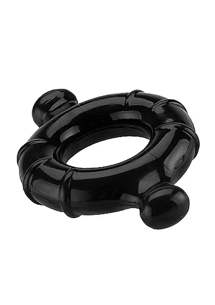 Ерекційне кільце Shots Gummy Ring, 4 см (чорний) - фото 3
