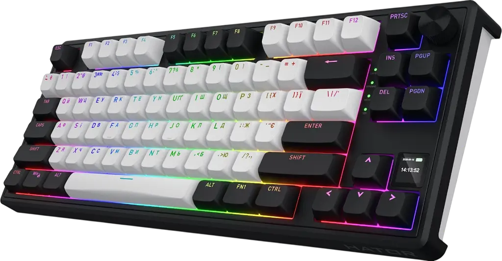 Клавіатура Hator Skyfall MAG Ultima 8K 80 Wireless RGB Black White (HTK3880UA) - фото 2