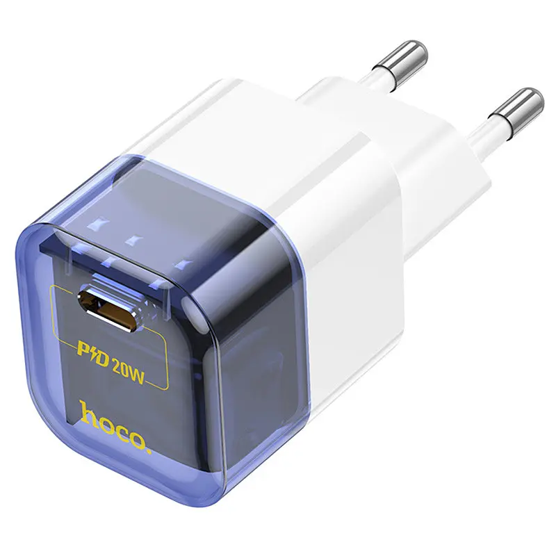 МЗП Hoco C125A Transparent PD20W (1USB-C) Transparent blue - фото 2