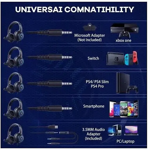 Навушники Onikuma Gaming with LED X7 000008772-up - фото 3