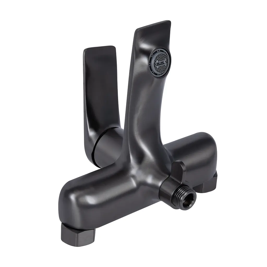 Змішувач для ванни Qtap Vlasta New (з душовим гарнітуром) QTVLA259GMB45643 Gunmetal Black PVD - фото 6