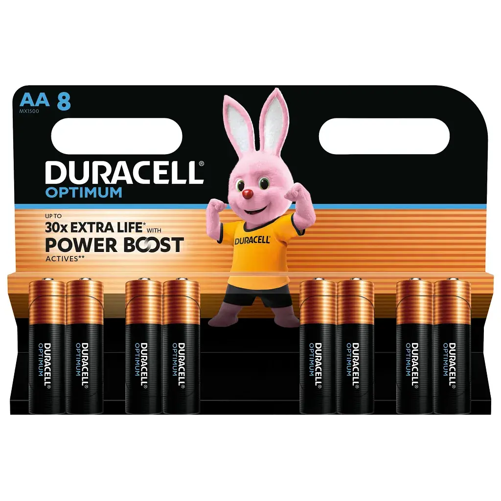 Батарейка Duracell Optimum AA лужні 8 шт. в упаковці (5014726 / 5015601) - фото 2