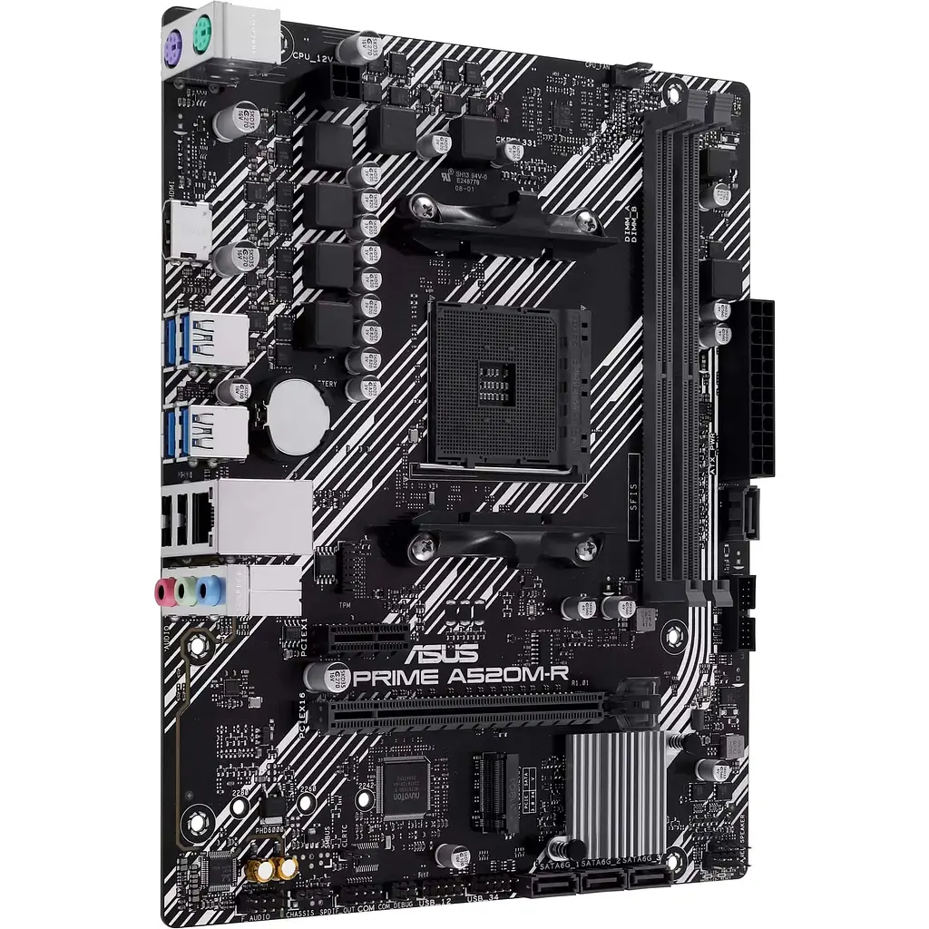 Материнская плата Asus Prime A520M-R sAM4 A520 2xDDR4 M.2 HDMI mATX - фото 5