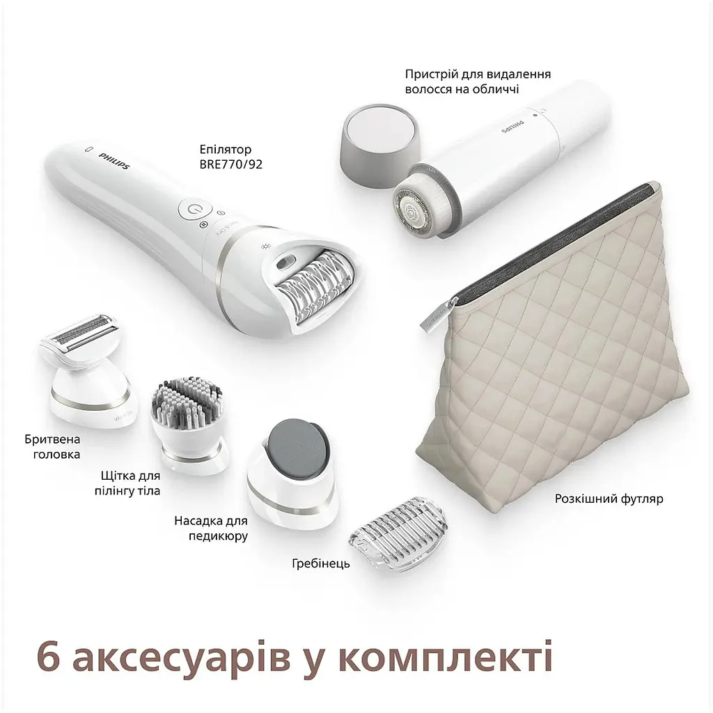 Епілятор Philips Series 9000 дисковий білий (BRE770/92) - фото 2