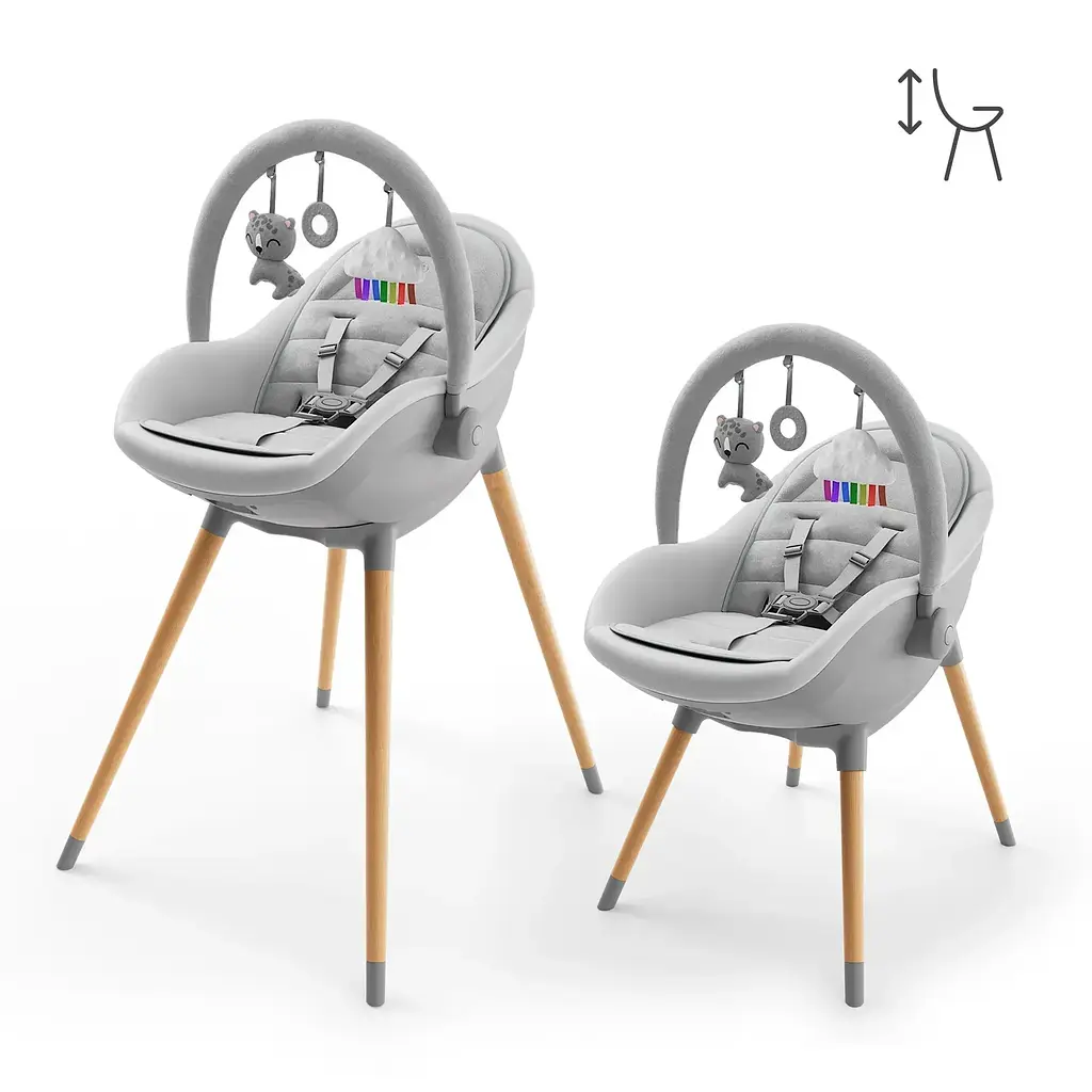 Стільчик для годування 2 в 1 Kinderkraft Fini Up Grey (KHFINIUPGRY0000) - фото 6