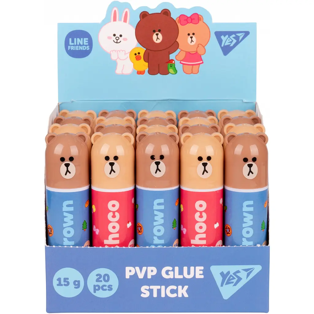 Клей-олівець PVP Yes Line Friends 15 г (320291) - фото 3