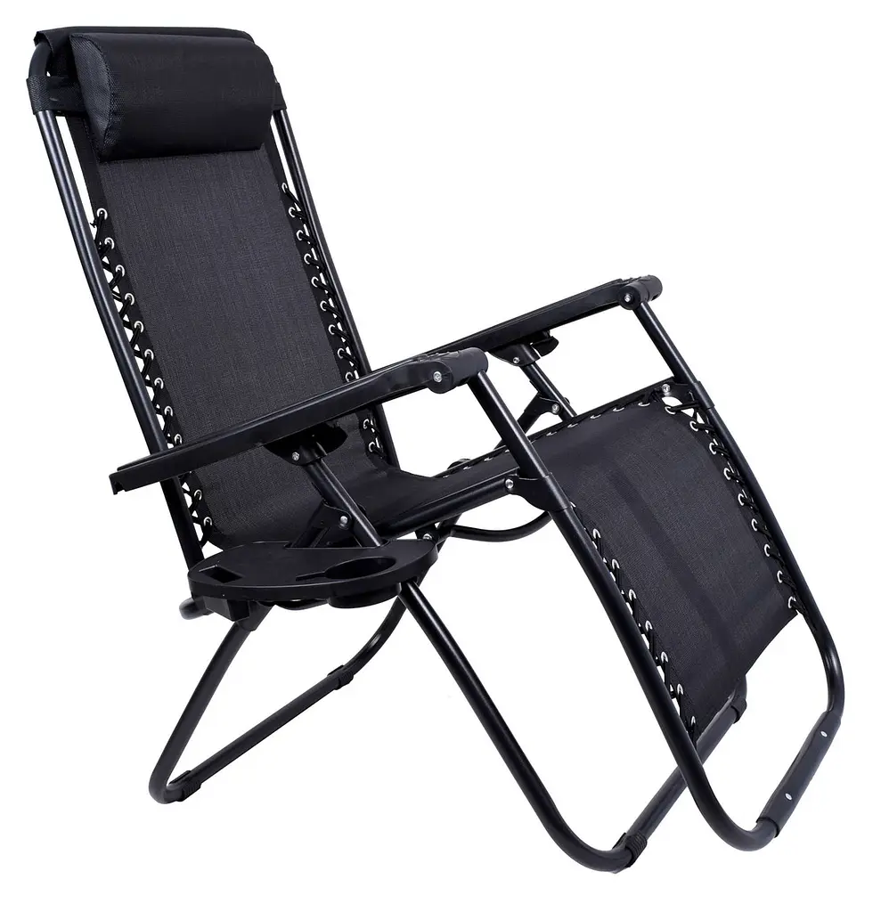 Раскладное садовое кресло шезлонг Orion Black - фото 6