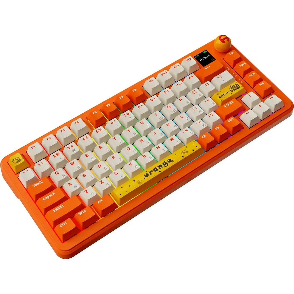Клавіатура Ajazz AK820 Max Avocado Switch Orange (AK820MAX-AS-OW) [129509] - фото 5