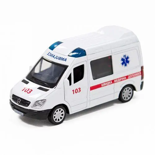 Автомодель Mercedes-Benz Sprinter швидка допомога, 14 см TechnoDrive (222472)