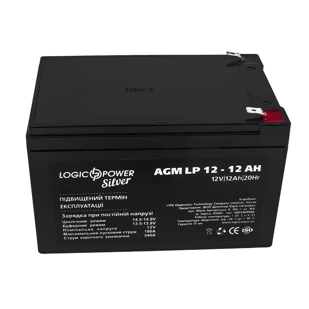Акумулятор AGM LP 12V - 12 Ah Silver - фото 2