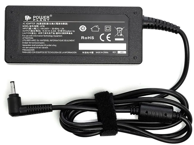Блок живлення для ноутбуків PowerPlant DELL 220V, 19.5V 65W 3.34A (4.0*1.7) (DL65G4017)