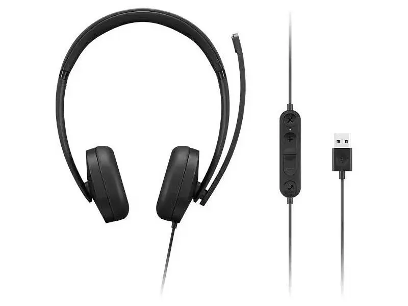 Гарнітура Lenovo USB-A Wired Stereo Headset Gen 2 (4XD1P83425) - фото 2