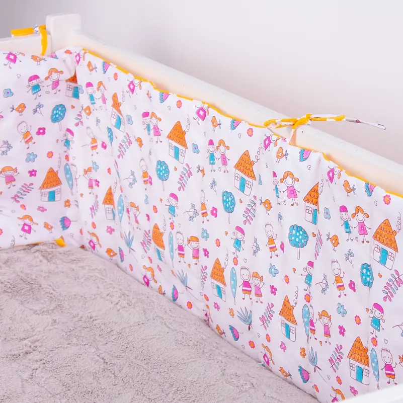 Борт в ліжечко MirSon Kids Time 18-0002 Sweet Home захисний білий - фото 2