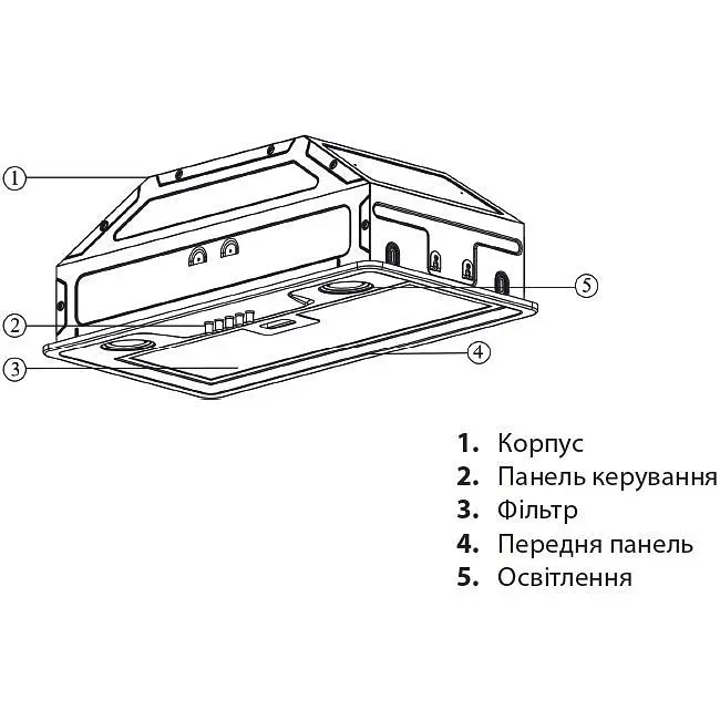 Витяжка вбудована Ardesto HFI-F700MINX Gray [142610] - фото 3