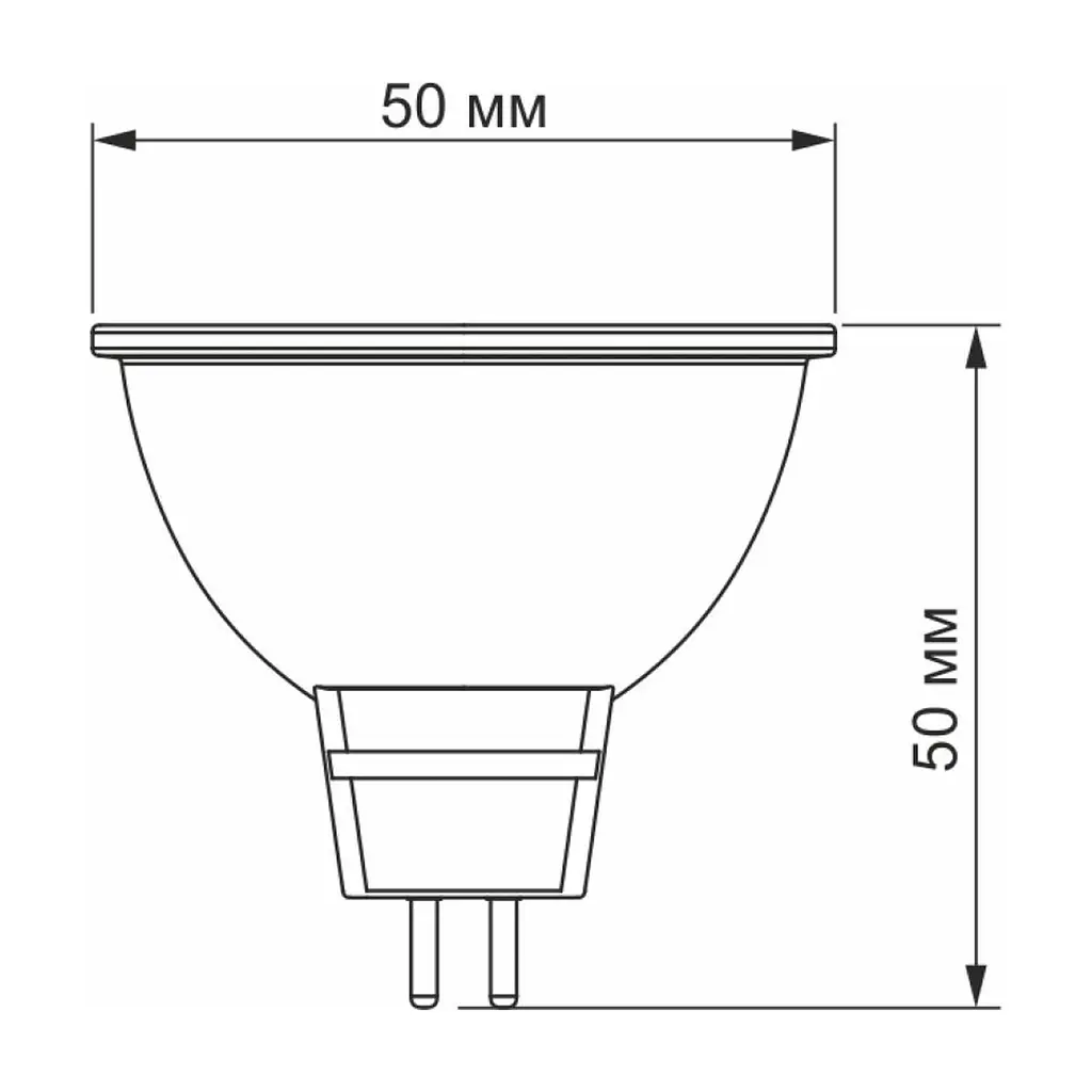 Лампочка Videx MR16e 3W GU5.3 4100K 220V (VL-MR16e-03534) - фото 3