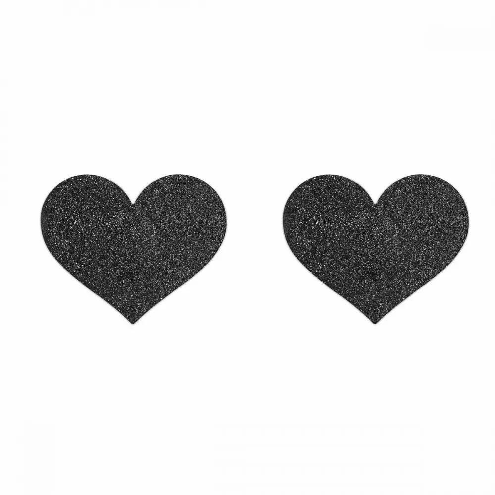 Прикраса на соски Bijoux Indiscrets - Flash Heart, чорні - фото 3