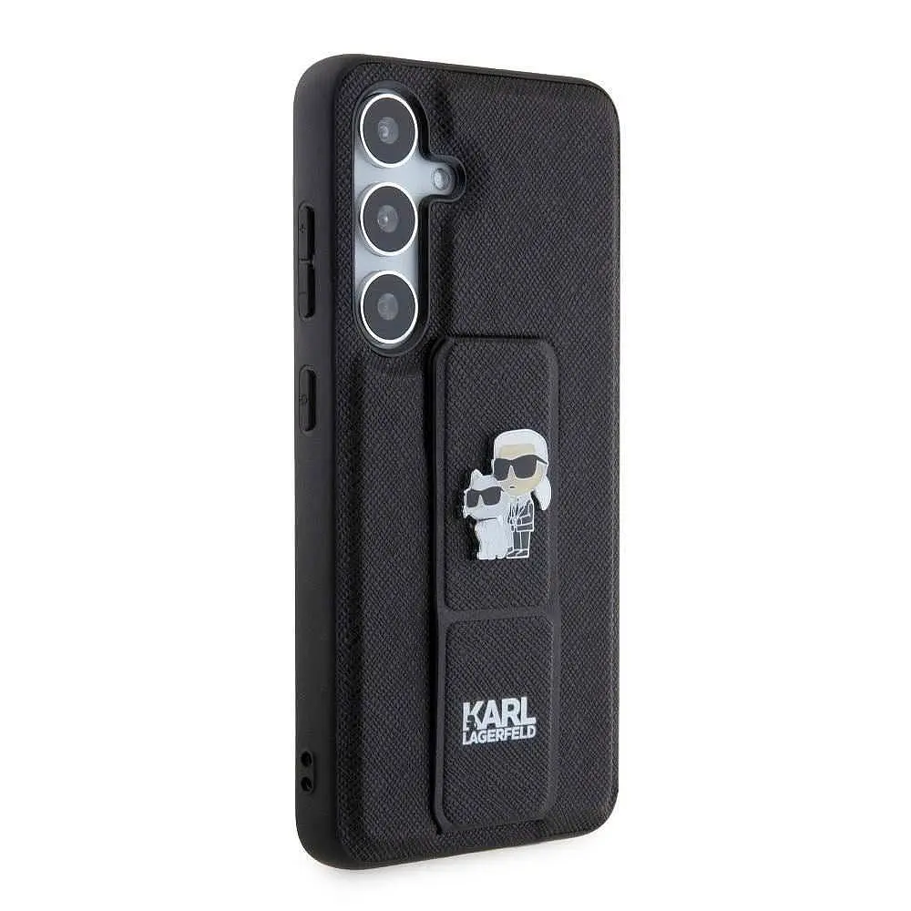 Чехол Karl Lagerfeld Saffiano Grip Stand Metal Logo Back Cover для Samsung Galaxy S24 Black (57983119532) - фото 4