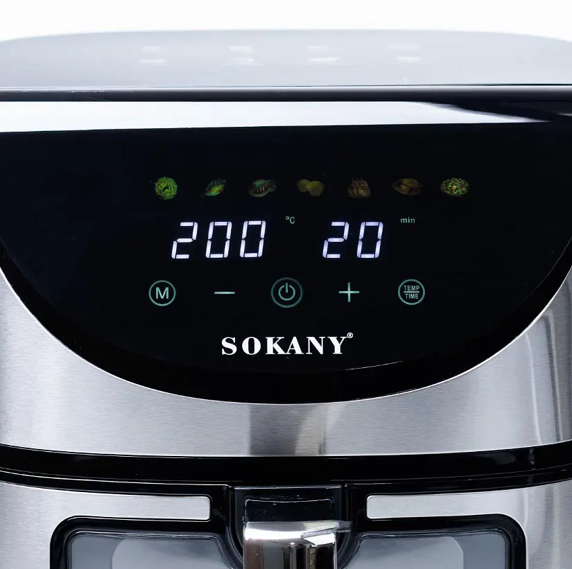 Аэрофритюрница аэрогриль безмасляная Sokany SK-10031 7л 1700 Вт Черная - фото 3