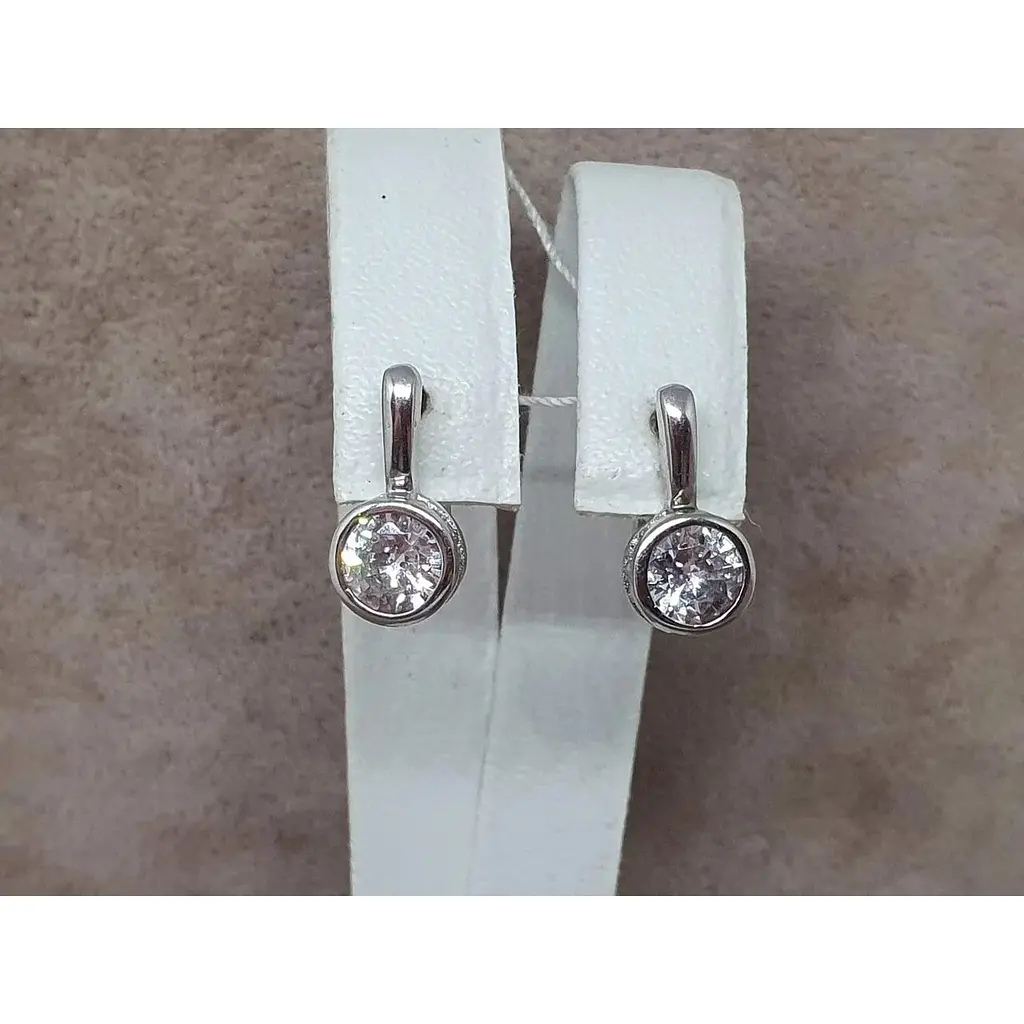 Серебряные серьги TOP Silver с фианитами. 9520156Б - фото 4
