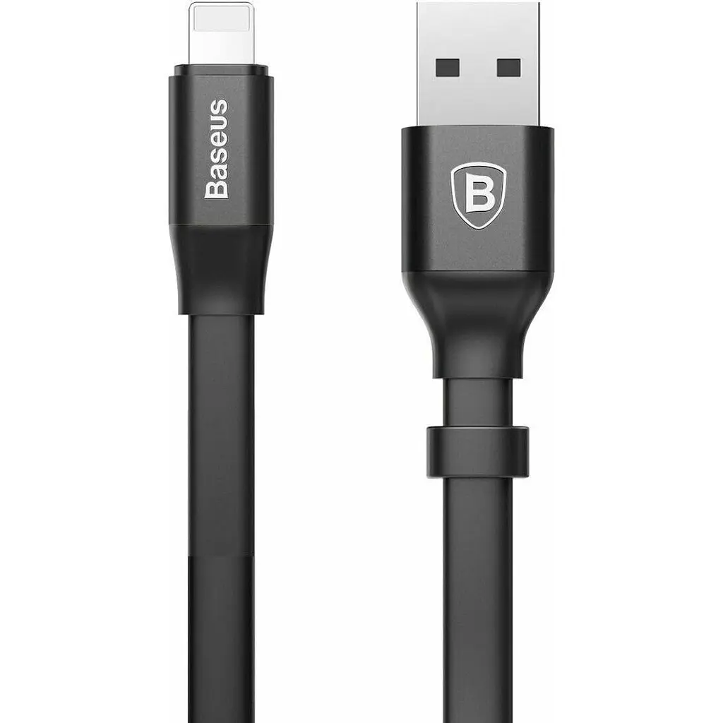 Кабель Baseus Nimble Portable USB to Lightning 0.23m Black (CALMBJ-B01) [86088]