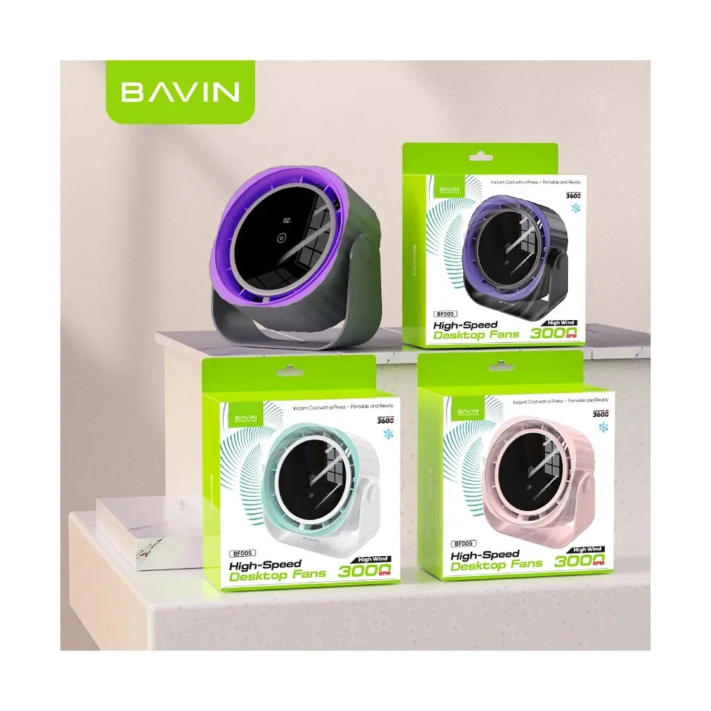 Вентилятор BAVIN BF-005 High-Speed FUN 3000RPM Black-purple (BF-005 BP) - фото 9