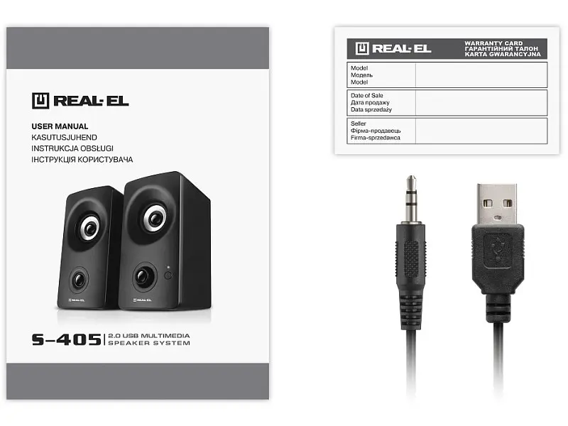 Колонки для комп'ютера REAL-EL S-405 Black (EL121100016) - фото 7
