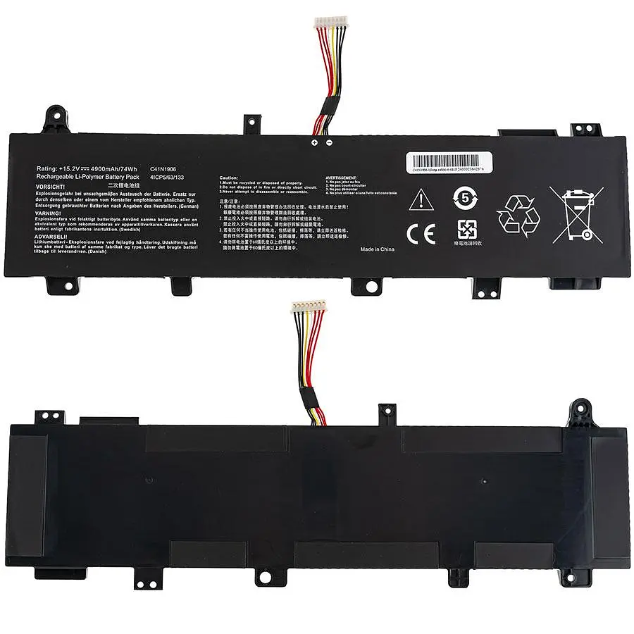Батарея для ноутбука Asus C41N1906-1 (ROG Zephyrus Duo 15 GX550LXS) 15.2V 4900mAh Чорний - фото 2