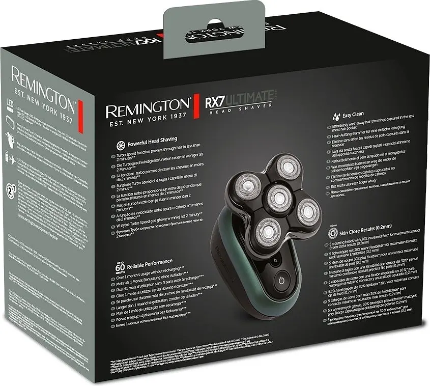 Роторна бритва для голови Remington Ultimate Series RX7 XR1600 чорно-зелений - фото 12